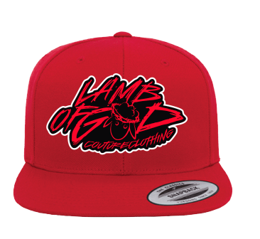 BRED LOGO RED SNAPBACK CAP